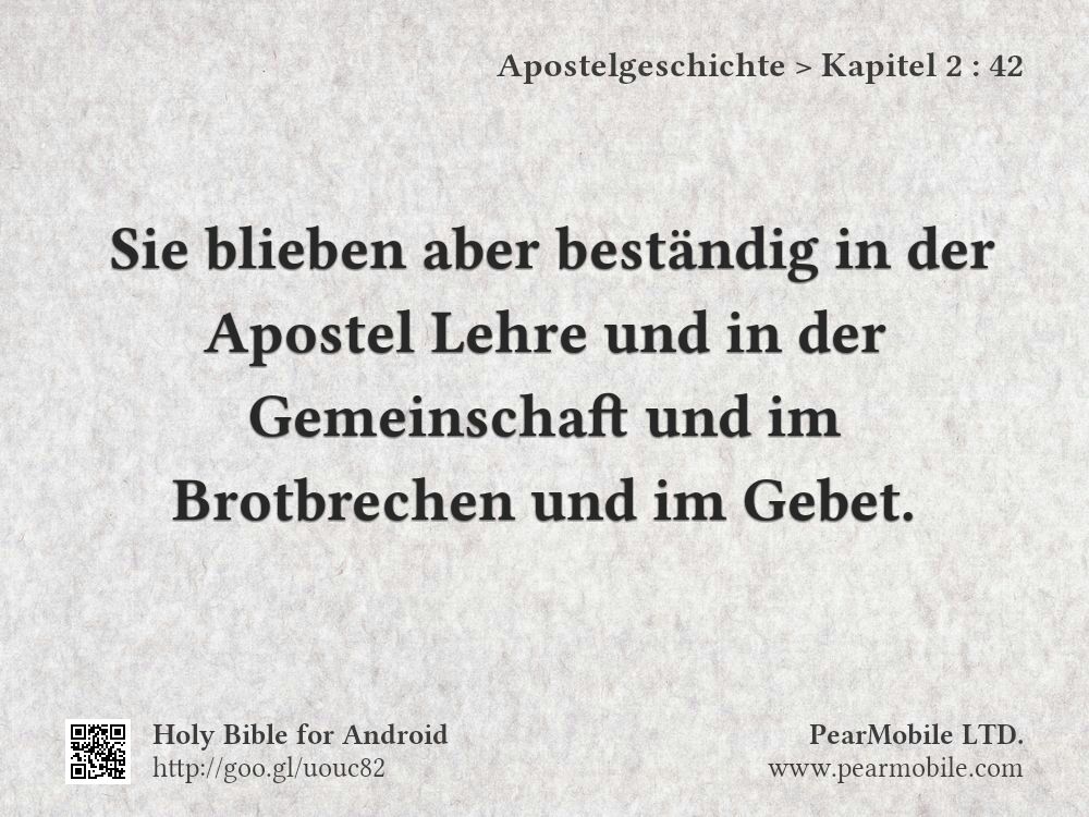 Apostelgeschichte, Kapitel 2:42